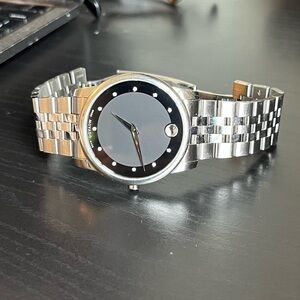 Movado Museum Classic Silver Watch with Sapphire Crystals